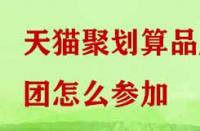 天貓聚劃算品牌團怎么參加？