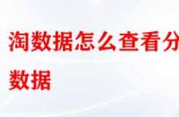 淘寶數據怎么查看分析？