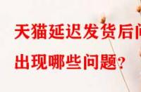 天貓延遲發貨后問出現哪些問題？