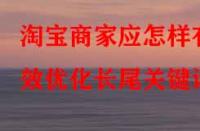 淘寶商家應怎樣有效優(yōu)化長尾關鍵詞？