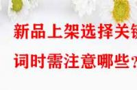 新品上架選擇關(guān)鍵詞時(shí)需注意哪些？