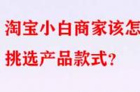 淘寶小白商家該怎樣挑選產品款式？