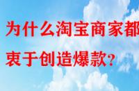 為什么淘寶商家都熱衷于創造爆款？