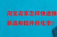 淘寶賣家怎樣快速推廣新品和提升轉化率？