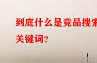 到底什么是競品搜索關鍵詞？