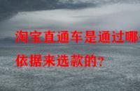 淘寶直通車是通過哪些依據來選款的？