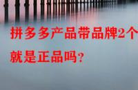 拼多多產品帶品牌2個字就是正品嗎？